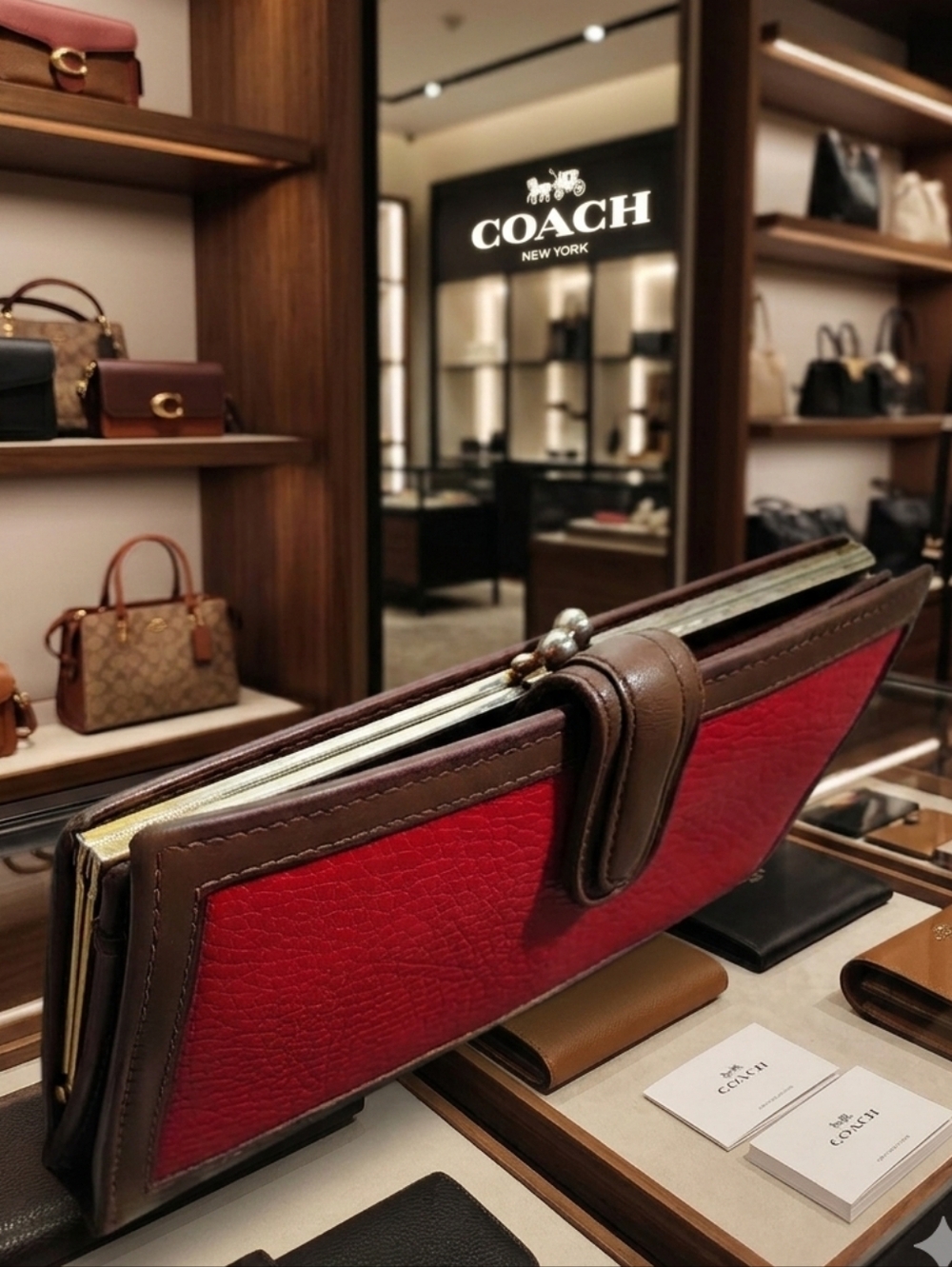 Coach Kisslock Long Wallet